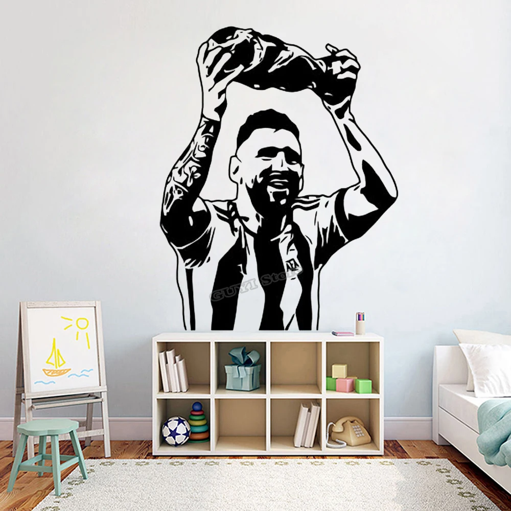 Baby Nursery Vinyl - Messi Duvar Sticker Vinil Çıkartması Futbol