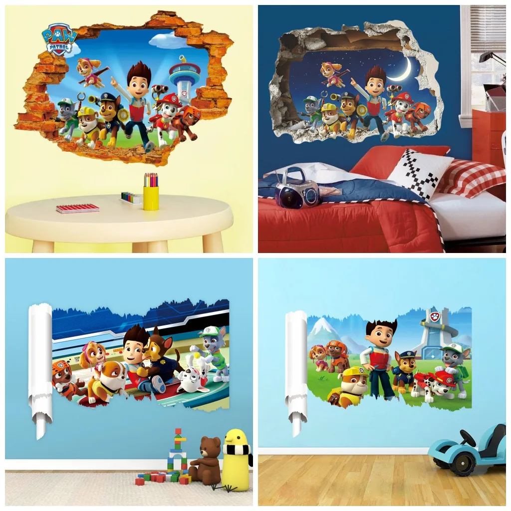 Baby Nursery Vinyl - Sıcak Fırsat 2'li/3'lü Paw Patrol Duvar