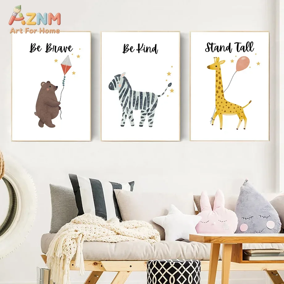 Baby Nursery Decor Boy - AZNM Cesur Olun Nazik Olun Uzun