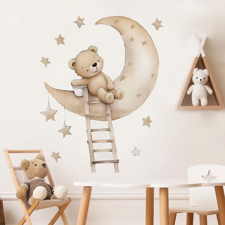 Sevimli Ayı Yıldız Bulut duvar - Baby Nursery Decor Boy incelemesi ve fiyatı