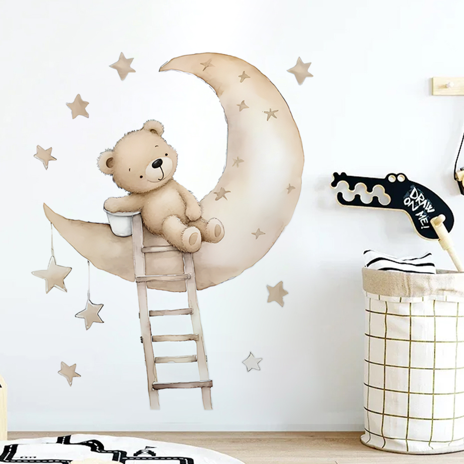 Sevimli Ayı Yıldız Bulut duvar - Baby Nursery Decor Boy incelemesi ve fiyatı