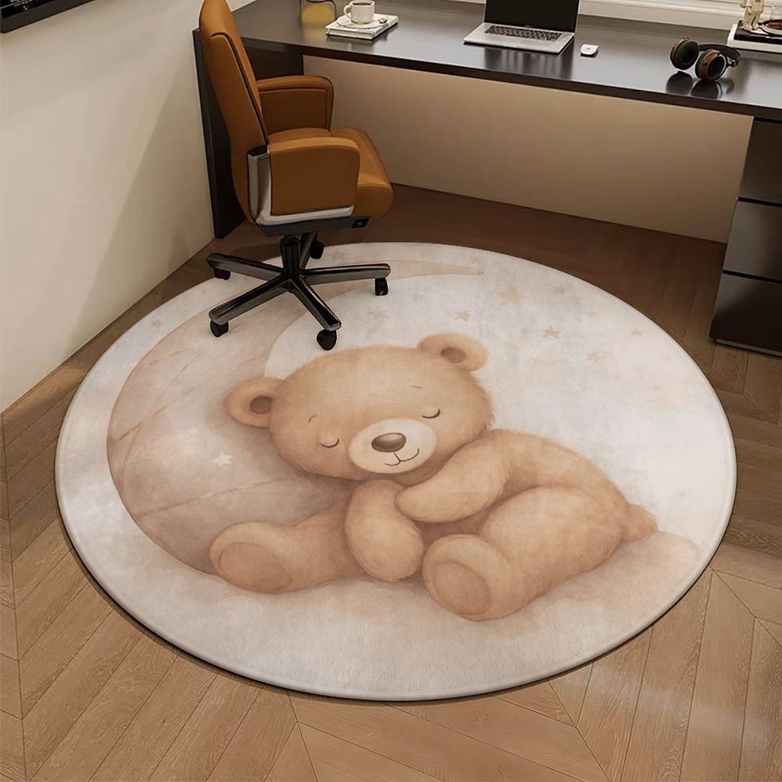 Sevimli Ayıcık Ay Desenli Pelu - Soft Rug Nursery incelemesi ve fiyatı
