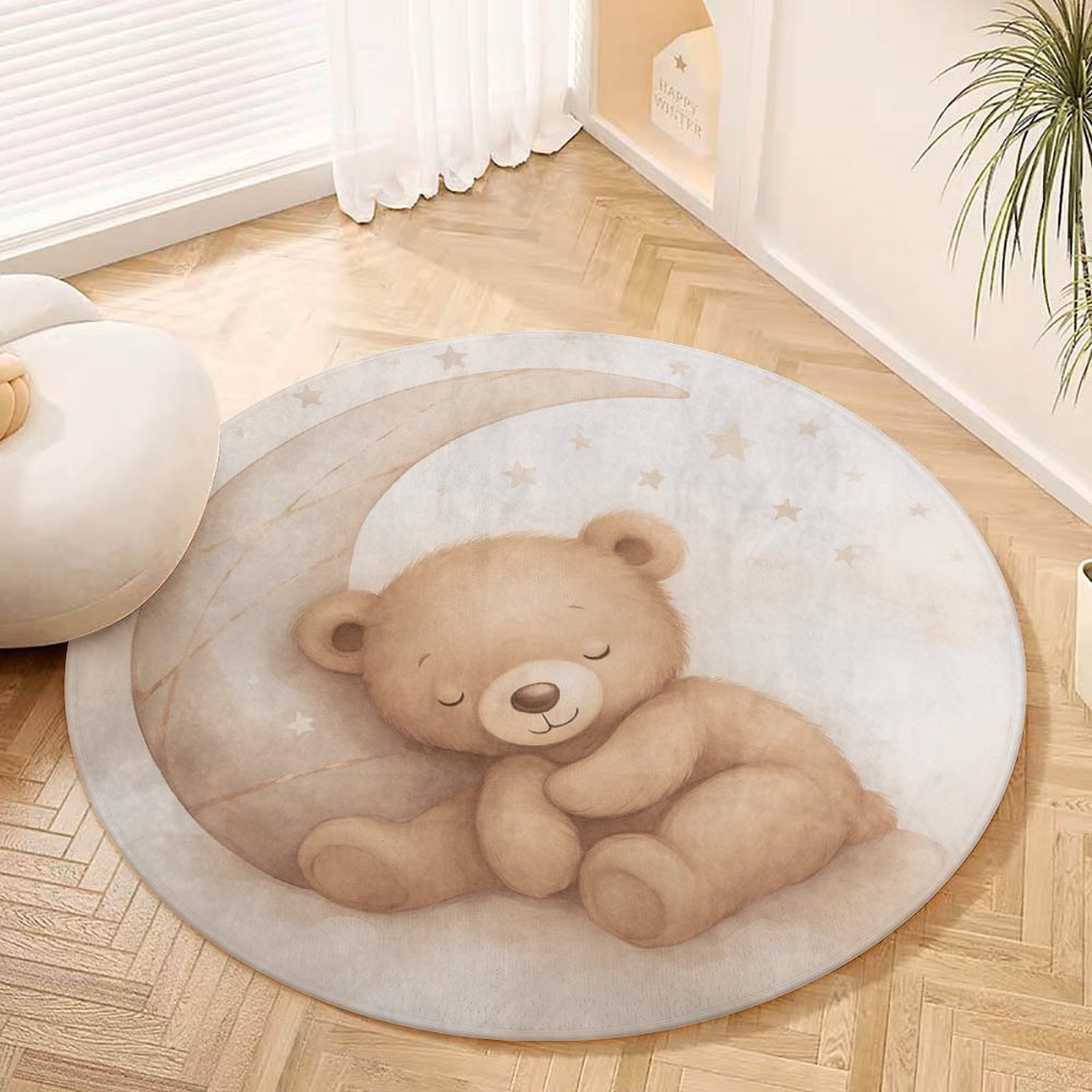 Sevimli Ayıcık Ay Desenli Pelu - Soft Rug Nursery incelemesi ve fiyatı