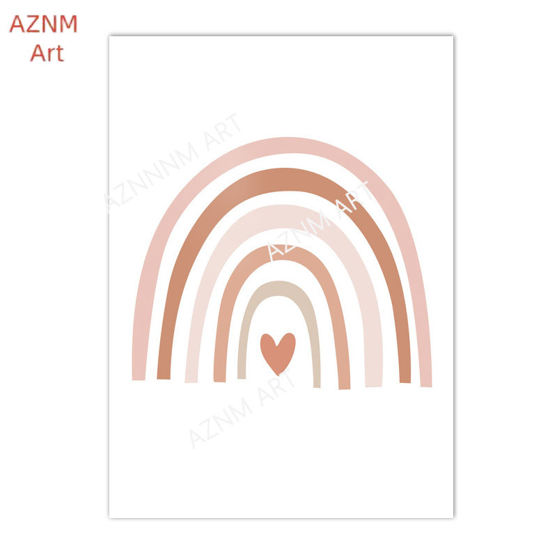 1/3PCS ，Cartoon Heart Rainbow  - Baby Nursery Pink incelemesi ve fiyatı