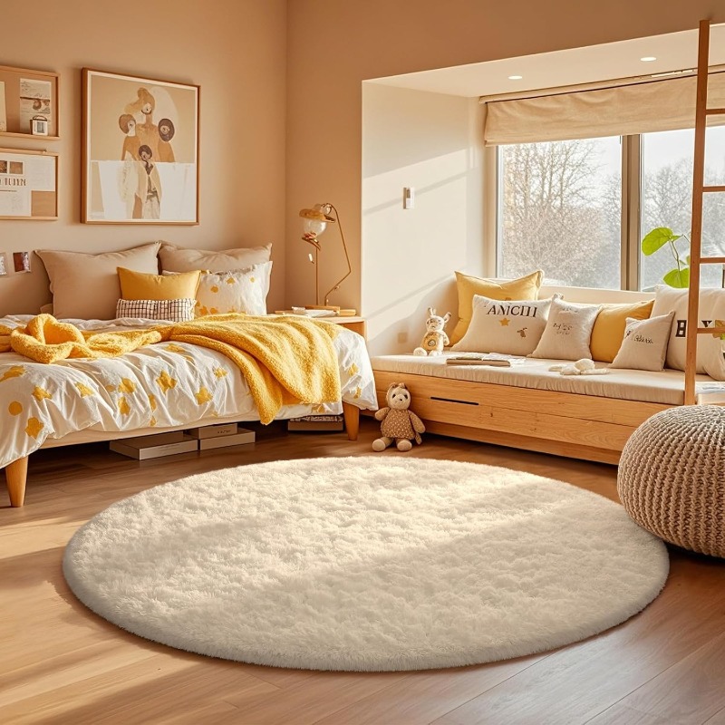Yuvarlak Krem Beyaz Halı Yumuş - Soft Rug Nursery incelemesi ve fiyatı