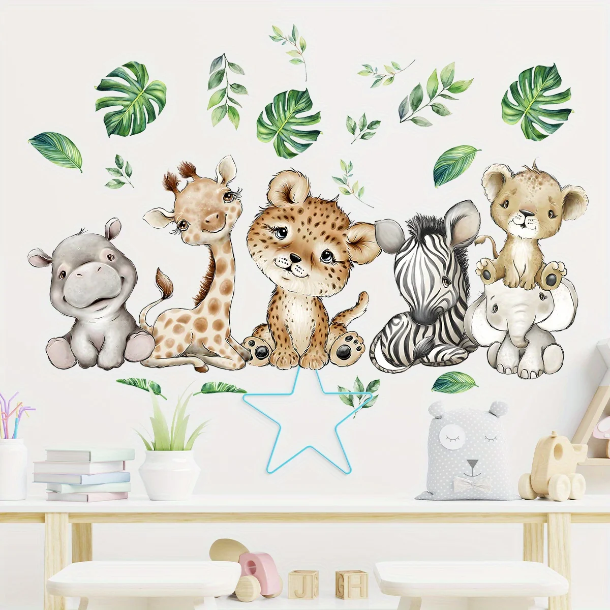 1 adet karikatür sevimli su ay - Baby Nursery Vinyl incelemesi ve fiyatı