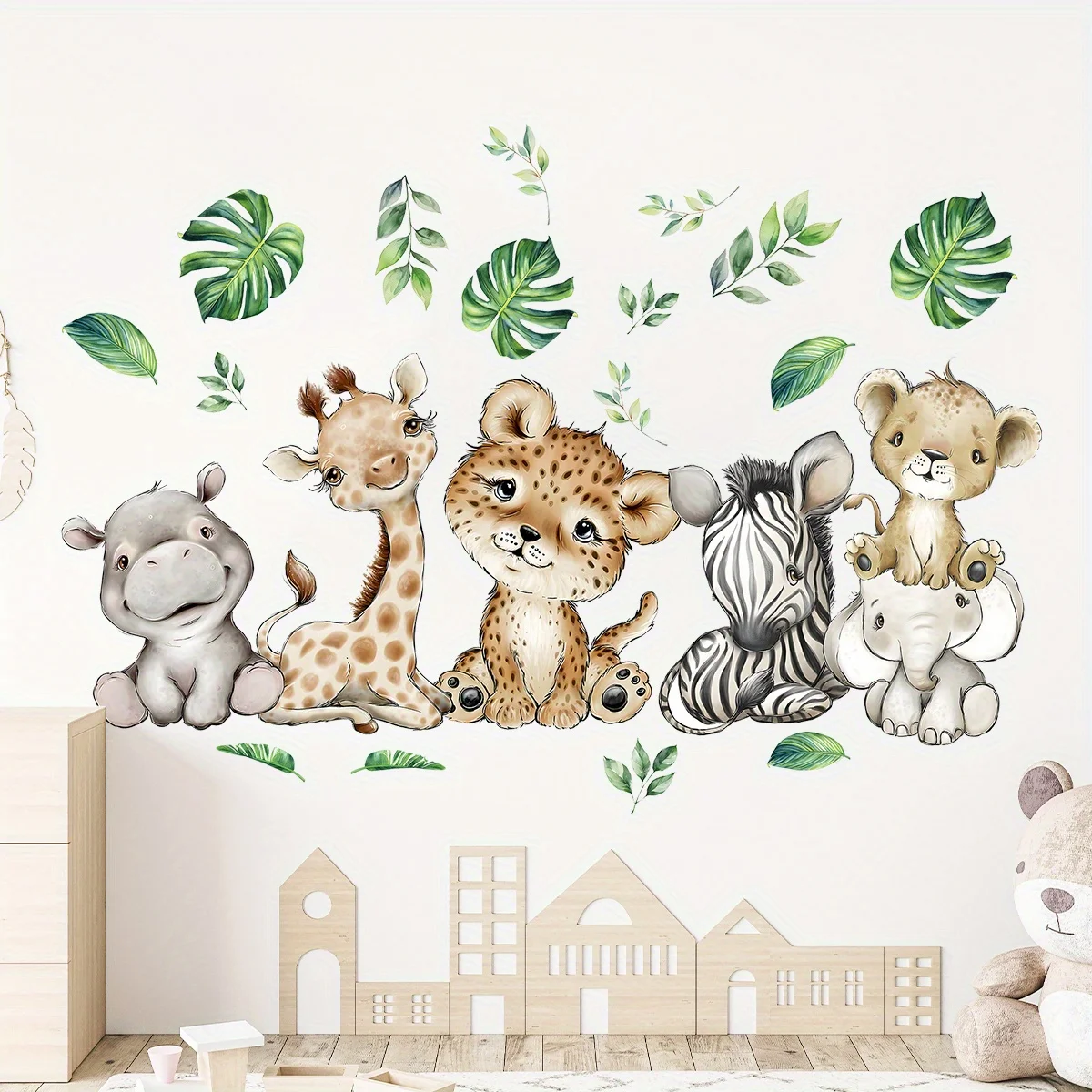 1 adet karikatür sevimli su ay - Baby Nursery Vinyl incelemesi ve fiyatı