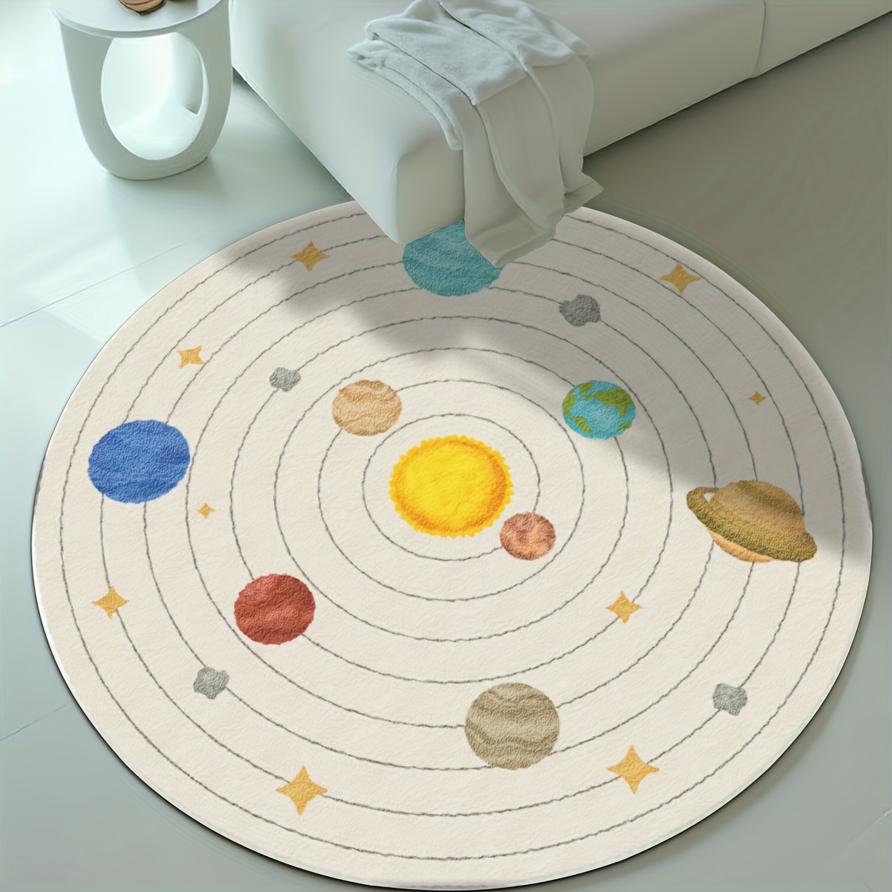 Sevimli Yuvarlak Güneş Sistemi - Soft Rug Nursery incelemesi ve fiyatı