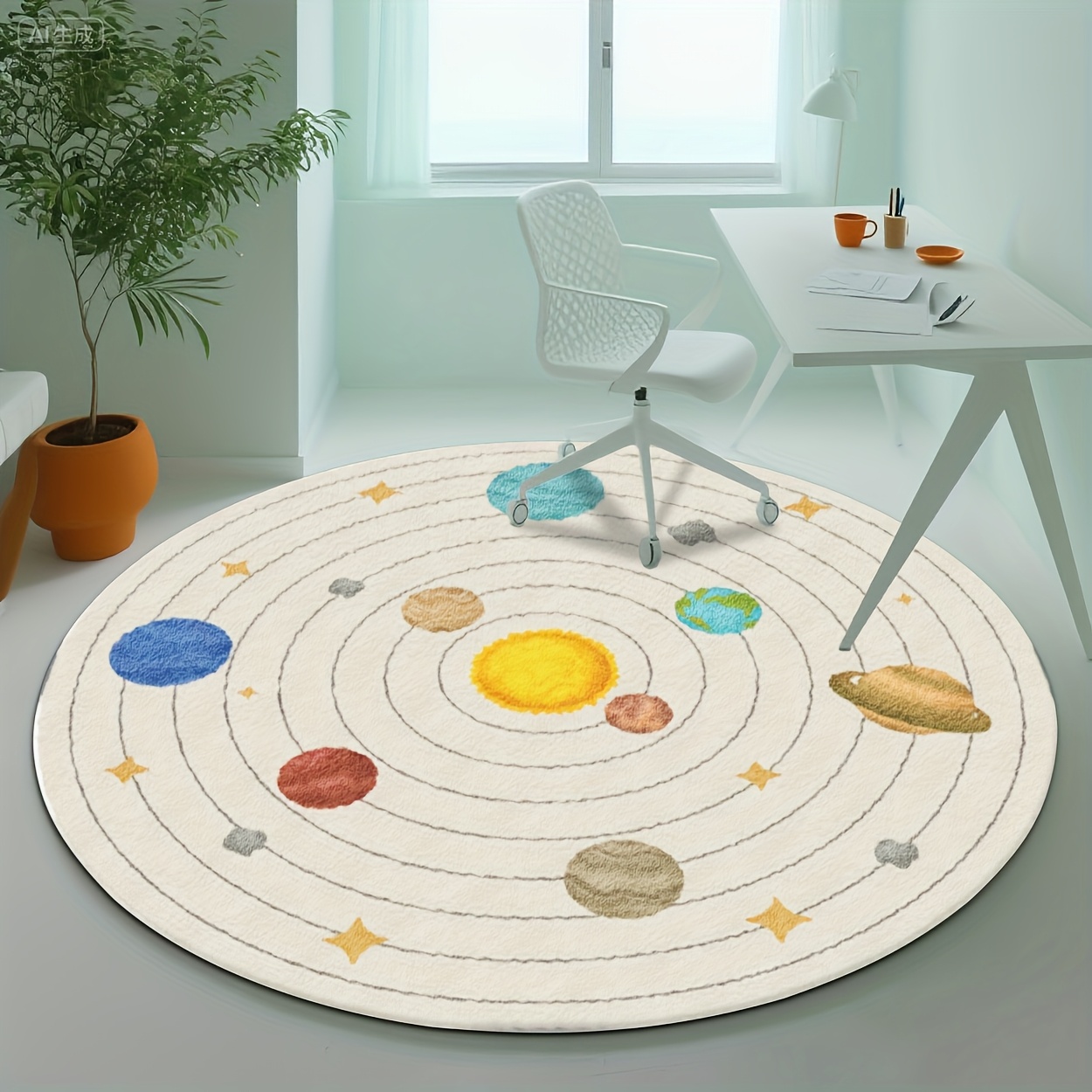 Sevimli Yuvarlak Güneş Sistemi - Soft Rug Nursery incelemesi ve fiyatı