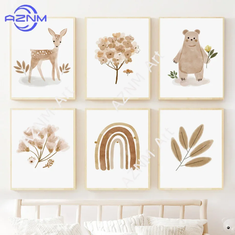 Boho Kreş Duvar Sanatı Kanvas  - Baby Nursery Neutral incelemesi ve fiyatı