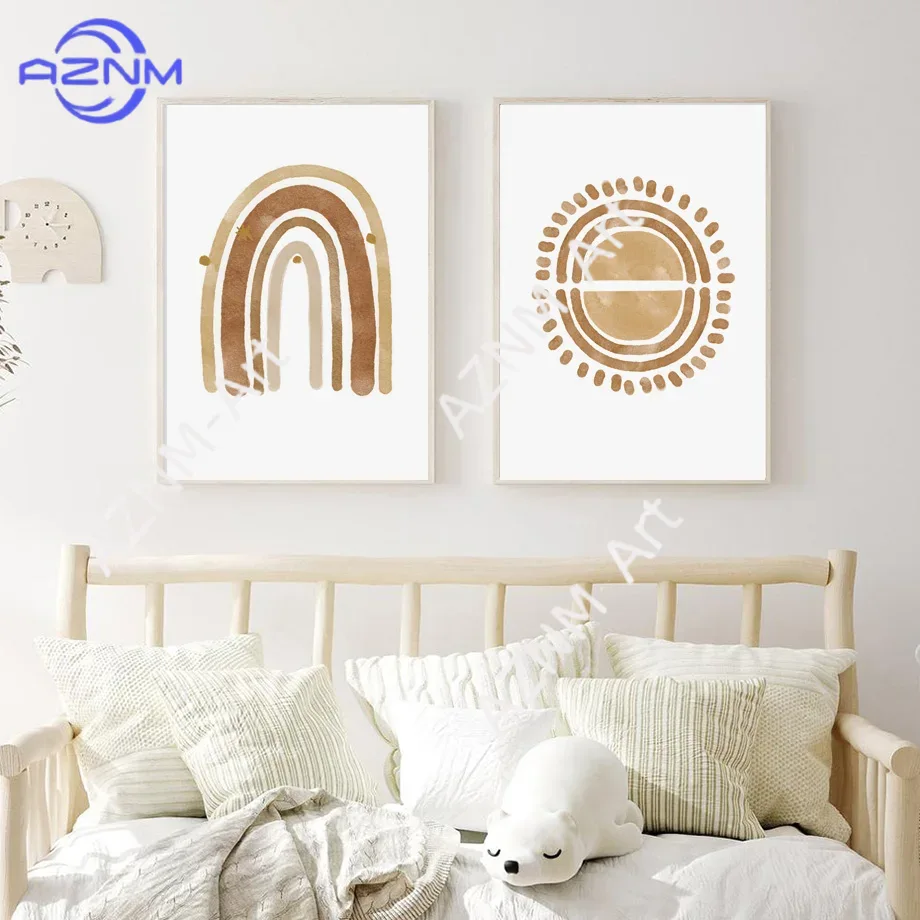 Boho Kreş Duvar Sanatı Kanvas  - Baby Nursery Neutral incelemesi ve fiyatı