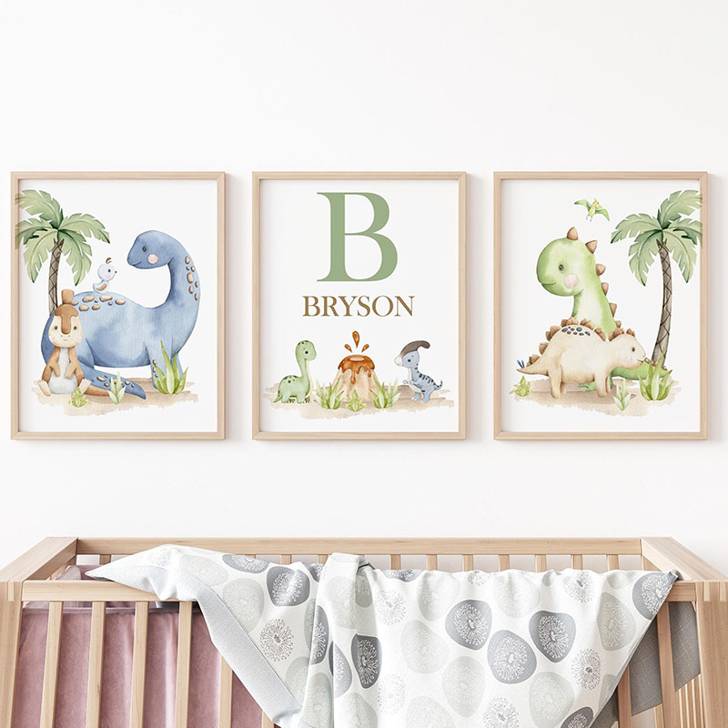 6 Çeşit Nötr Dinozor Kanvas Ta - Baby Nursery Neutral incelemesi ve fiyatı