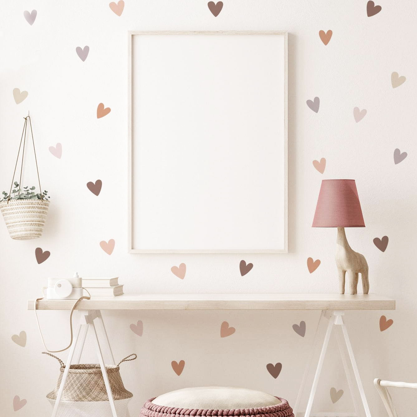 Morandi Dağınık Kalp Duvar Çık - Baby Nursery Neutral incelemesi ve fiyatı