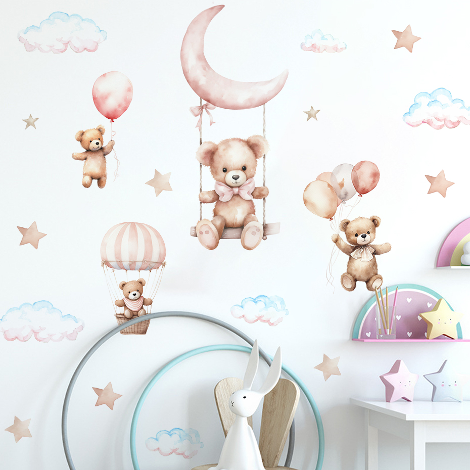 Suluboya Ayı Sıcak Hava Balonu - Baby Nursery Decor Boy incelemesi ve fiyatı