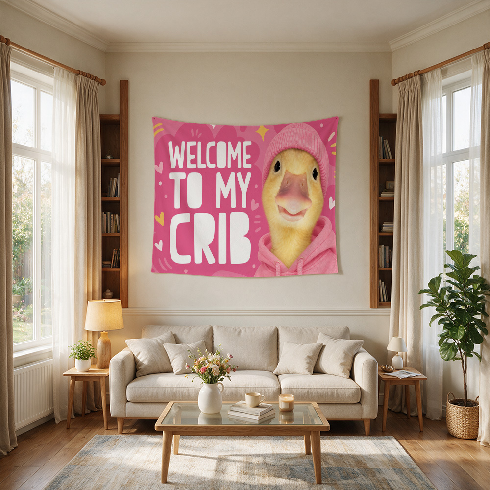 Sevimli Sarı Ördek Desenli Duv - Baby Nursery Pink incelemesi ve fiyatı