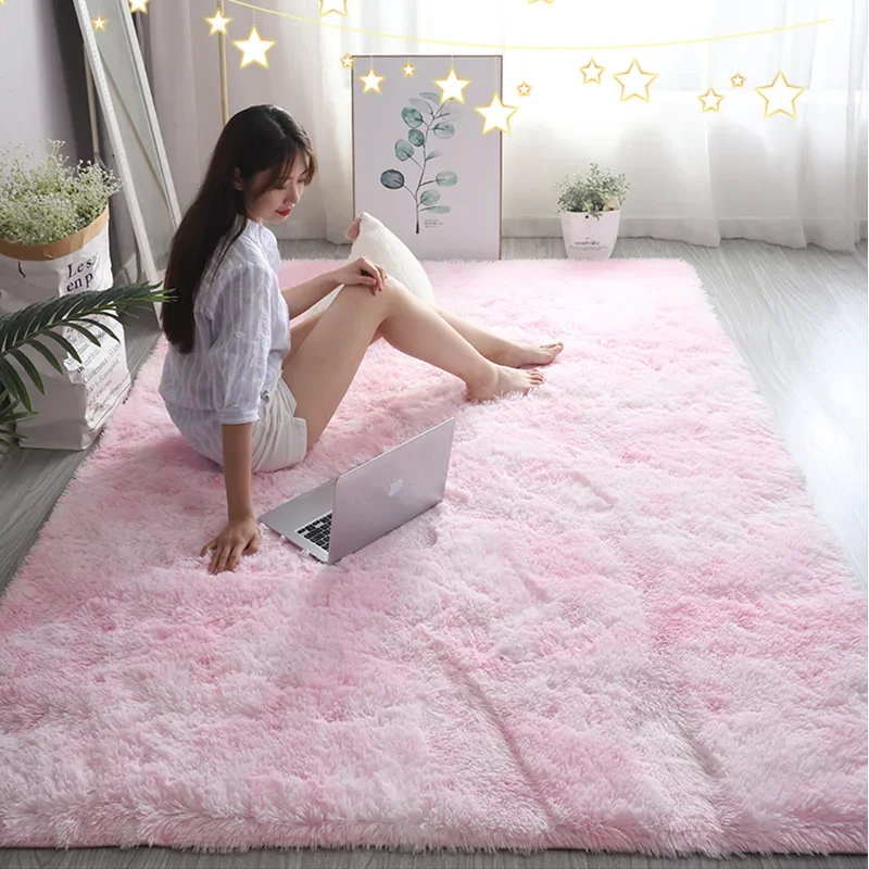 Pink Kids Carpet For Girls Bed - Soft Rug Nursery incelemesi ve fiyatı