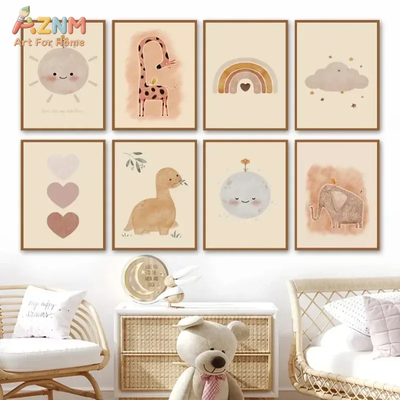 AZNM Nötr Suluboya Dinozor Kan - Baby Nursery Neutral incelemesi ve fiyatı