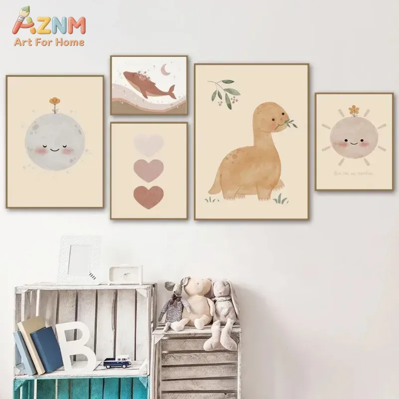 AZNM Nötr Suluboya Dinozor Kan - Baby Nursery Neutral incelemesi ve fiyatı