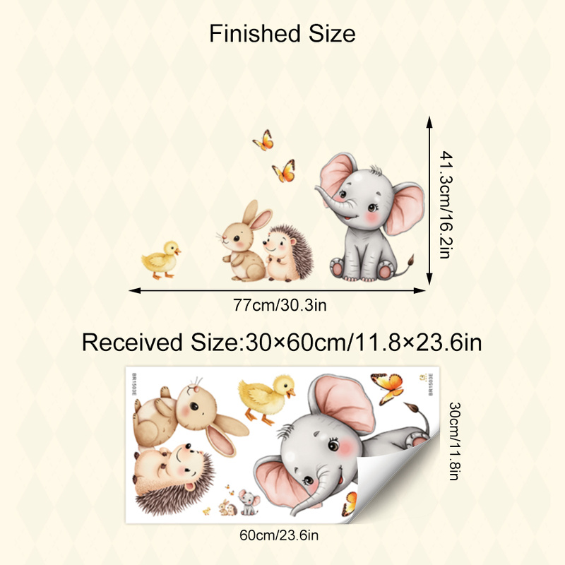 Karikatür Hayvan Duvar Sticker - Baby Nursery Vinyl incelemesi ve fiyatı