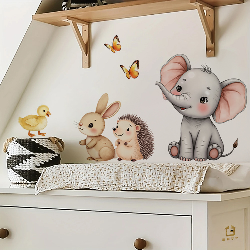 Karikatür Hayvan Duvar Sticker - Baby Nursery Vinyl incelemesi ve fiyatı