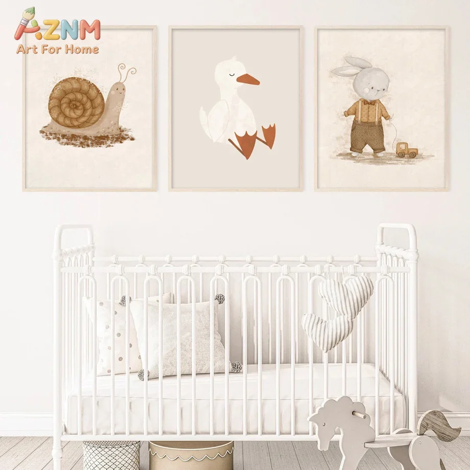 AZNM Nötr Bebek Hayvan Kanvas  - Baby Nursery Neutral incelemesi ve fiyatı