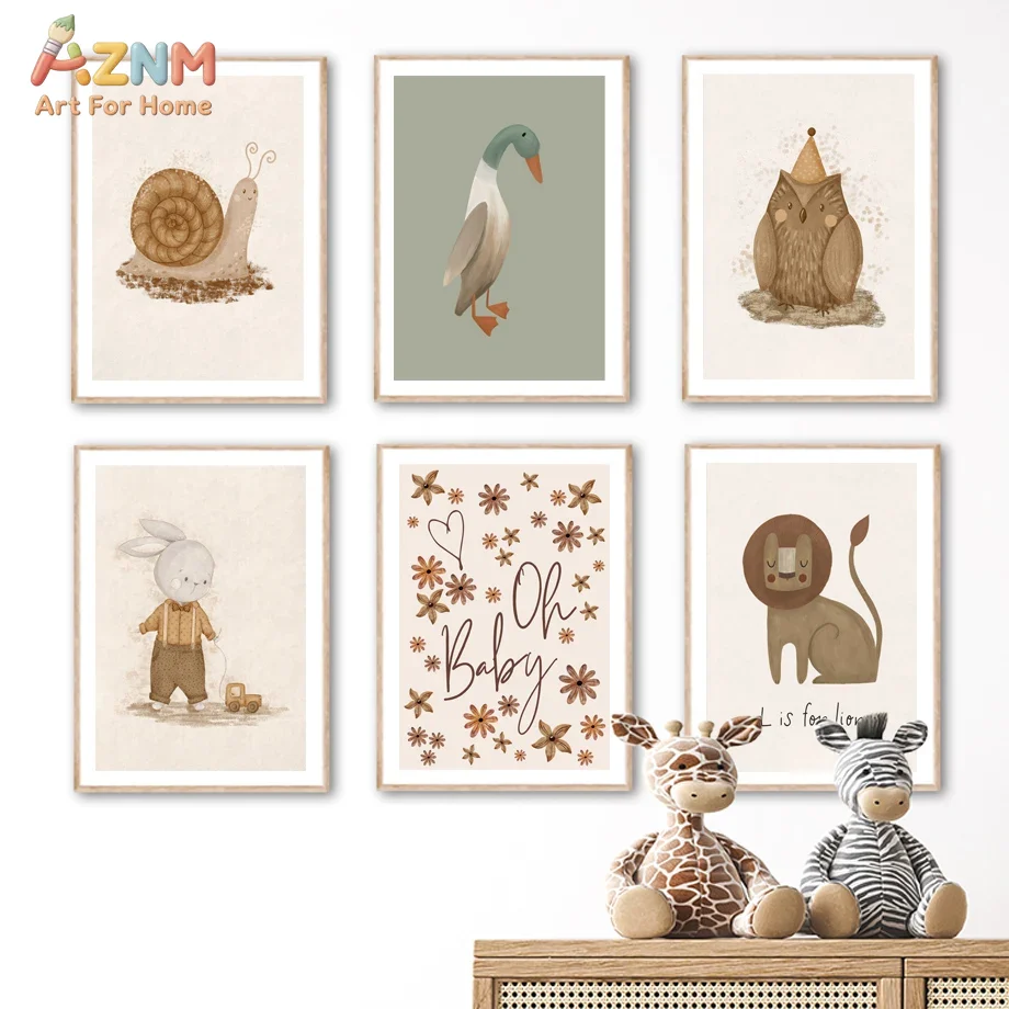 AZNM Nötr Bebek Hayvan Kanvas  - Baby Nursery Neutral incelemesi ve fiyatı