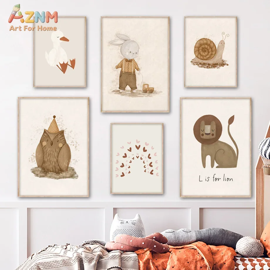 AZNM Nötr Bebek Hayvan Kanvas  - Baby Nursery Neutral incelemesi ve fiyatı