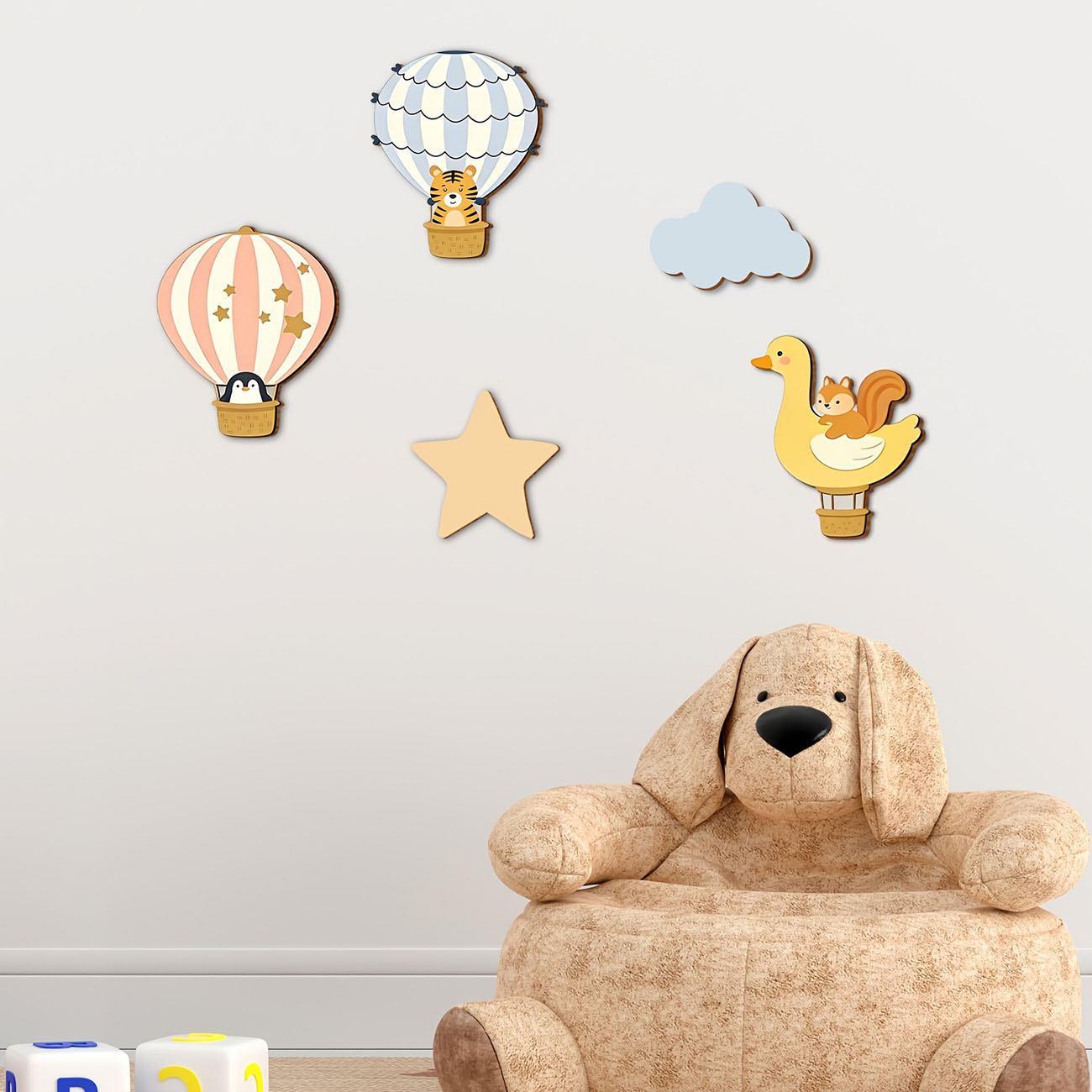 5 Adet Hayvan Sıcak Hava Balon - Baby Nursery Vinyl incelemesi ve fiyatı