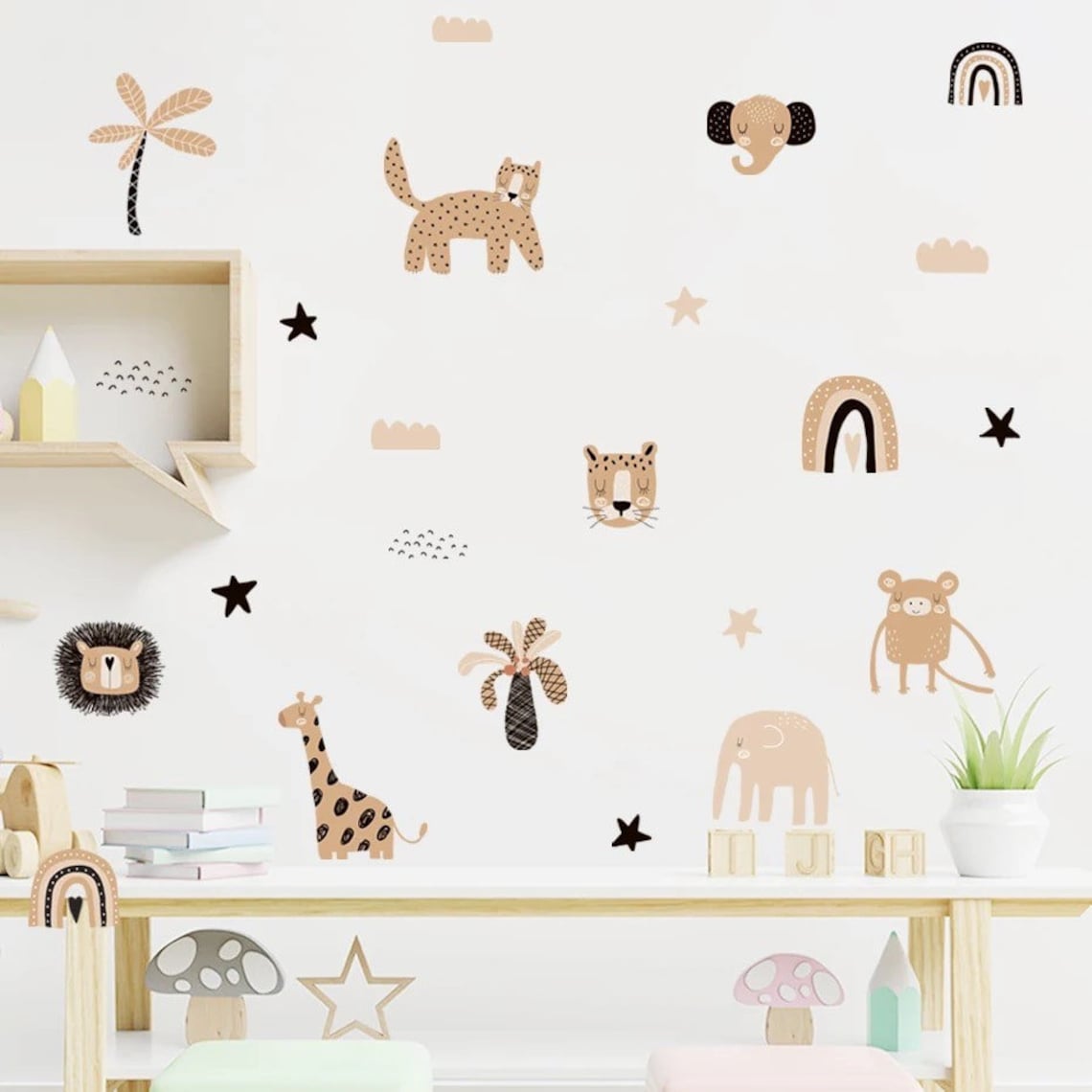 Boho Karikatür Gökkuşağı Yıldı - Baby Nursery Decor Boy incelemesi ve fiyatı