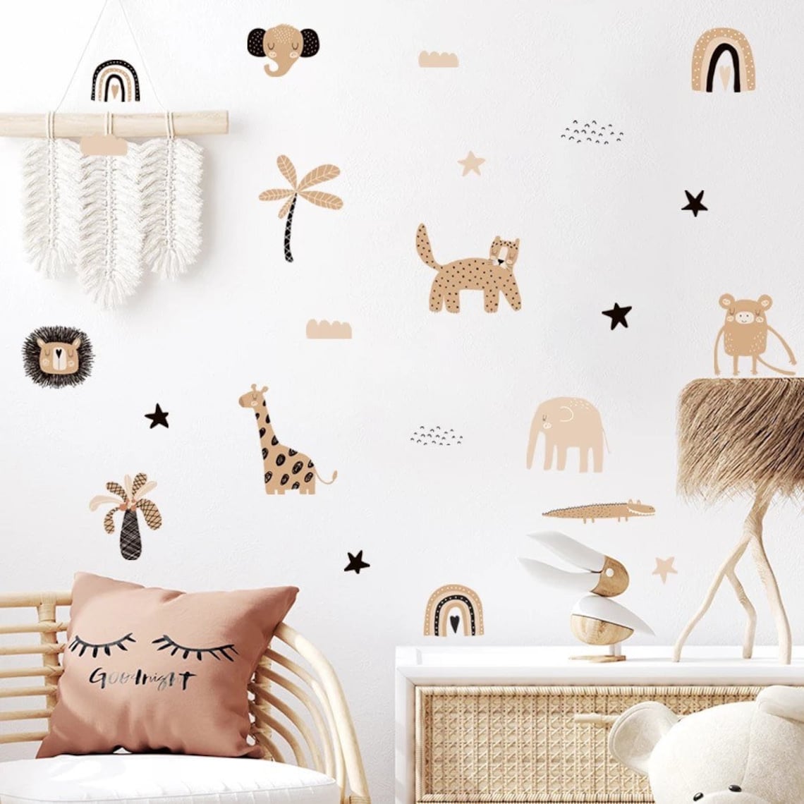 Boho Karikatür Gökkuşağı Yıldı - Baby Nursery Decor Boy incelemesi ve fiyatı